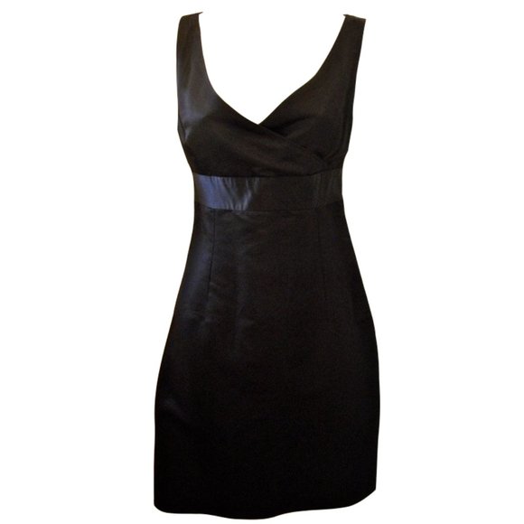 🇫🇷 Vintage 90s PROMOD satin-like LBD size FR38/US6 - Picture 1 of 9